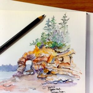 Fabre-Castel Water Soluble Graphite pencils.  5 in package.  One missing.